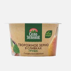 Продукт твор Село зеленое Творожное зерно в сливках Груша 5% 130г