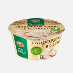 Продукт твор Село зеленое Творожное зерно в сливках 5% 130г