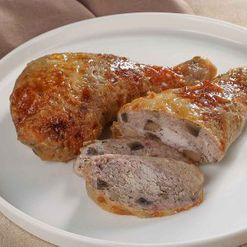 Окорочка куриные фаршированные грибами запечен вес