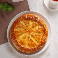 Пирог с курицей и сыром без лука вес