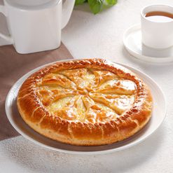 Пирог с курицей и сыром без лука вес