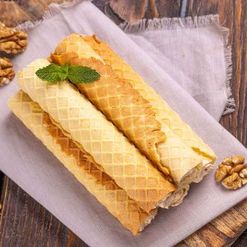 Трубочки вафельные с грецким орехом вес