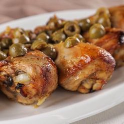 Голень куриная под лимонным маринадом с оливками вес