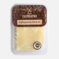 Сыр Сибирский Легкий нарезка 25% мгс 100г Наша Сыроварня