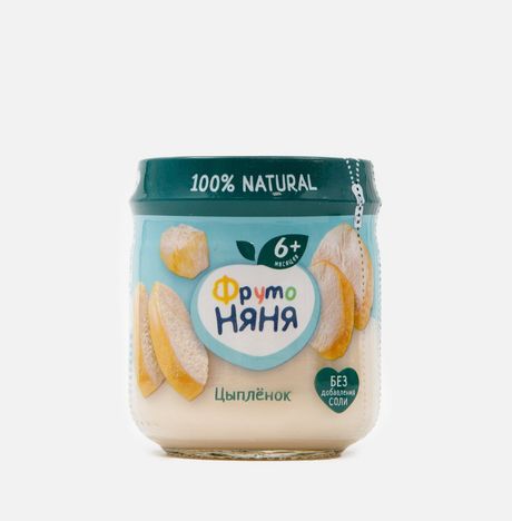 Пюре ФрутоНяня с 6мес из мяса Цыплят ст/б 80г