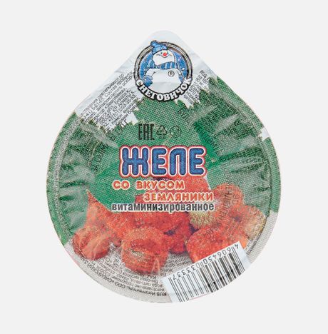 Желе Снеговичок со вкусом Земляники пл/ст 150г