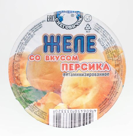 Желе Снеговичок со вкусом персика пл/ст 150г
