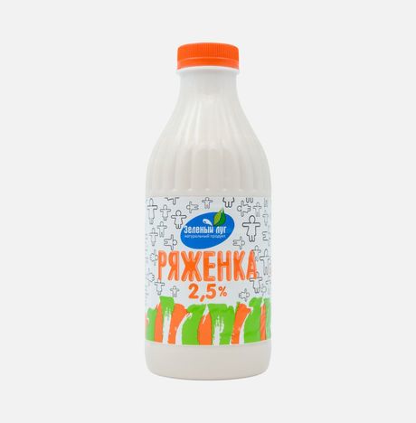 Ряженка Зеленый луг 2.5% пл/бут 750г