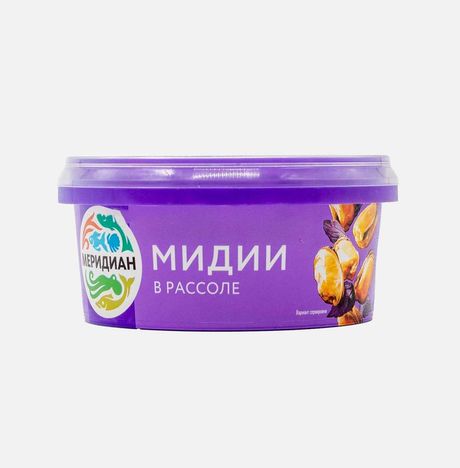 Мидии Меридиан в рассоле пл/б 180г