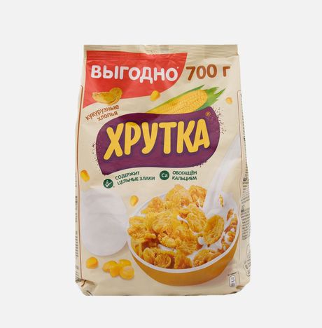 Готовый завтрак Хрутка кукурузные хлопья пл/пак 700г