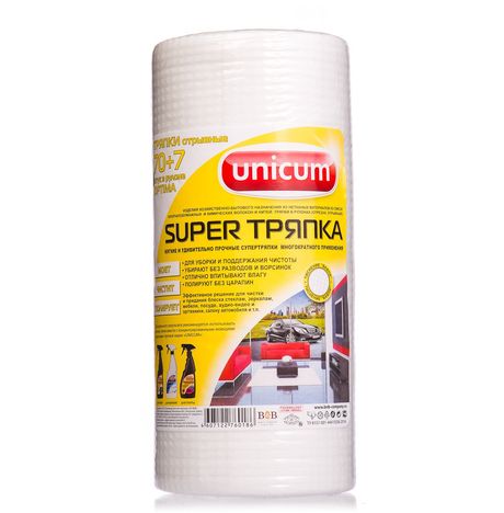 Тряпка Уникум Супер 70+7шт 24*30см в рулоне
