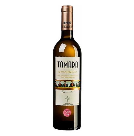 Вино Тамада Цинандали бел сух 12.5-13% ст/б 0,75л