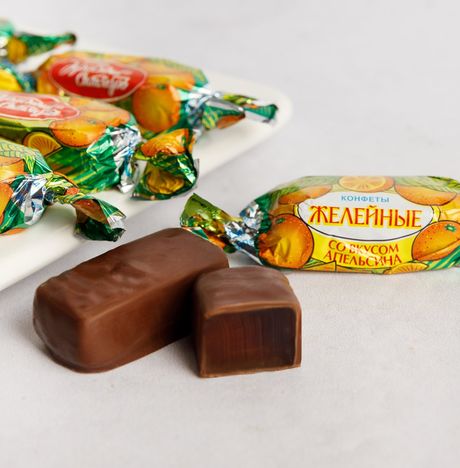 Конфеты Красный Октябрь Желейные апельсин вес