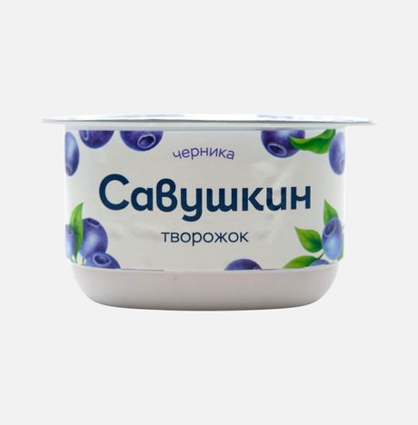 Паста творожная Савушкин Черника 3.5% пл/ст 120г