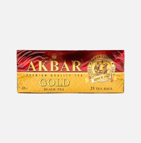 Чай Акбар Золотой черный с/я 25пак*2г