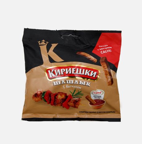 Сухарики Кириешки Шашлык 60г +Кетчуп 25г