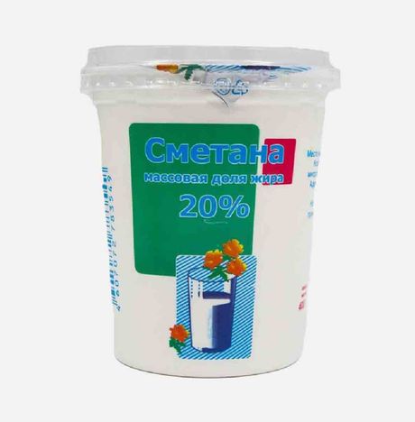 Сметана Ирмень 20% пл/ст 400г