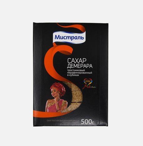 Сахар Мистраль тростниковый нерафинированный кубики к/к 500г