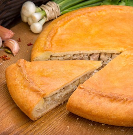 Пирог с курицей и рисом вес
