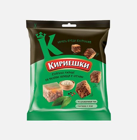 Сухарики Кириешки Холодец с хреном 40г