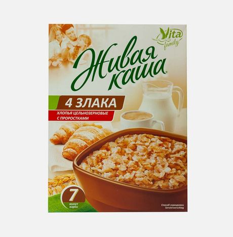 Хлопья Вита Живая каша 4 злака к/к 300г