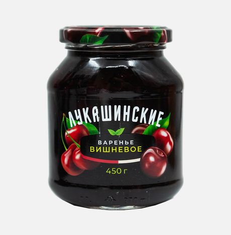 Варенье Лукашинские вишневое без косточки ст/б 450г