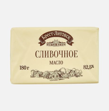 Масло Брест-Литовск сладко-слив/несоленое 82.5% 180г