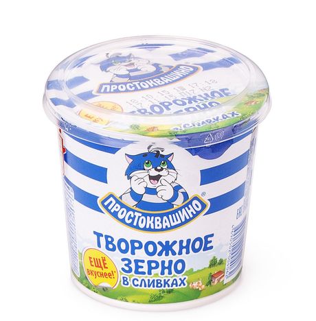 Прод твор Простоквашино 7% Творожное зерно в сливках 350г