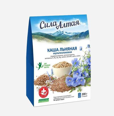 Каша Сила Алтая Льняная к/к 200г