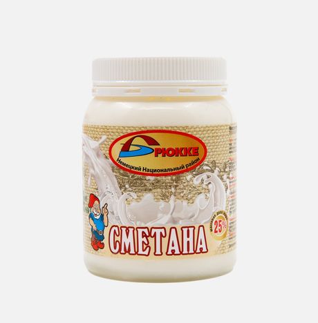 Сметана Брюкке 25% пл/бан 330г 