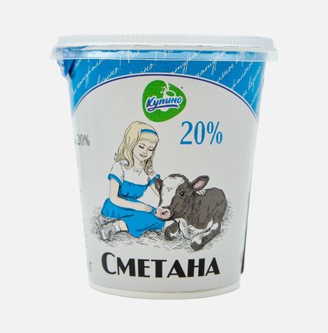 Сметана Купино 20% пл/ст 350г