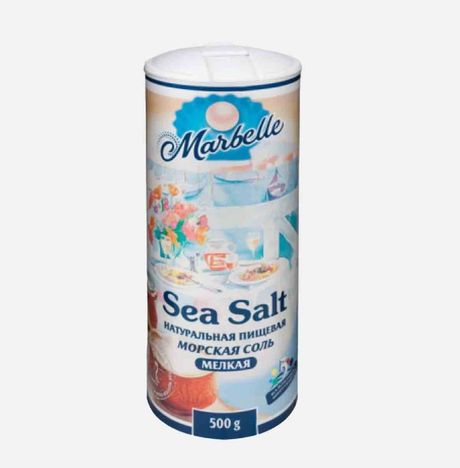 Соль Марбелль морская мелкая пл/б 500г