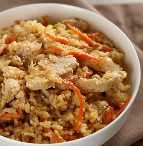 Рис с желтым карри и курицей на кокосовом молоке вес