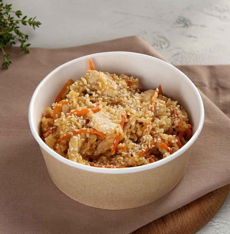 Рис с желтым карри и курицей на кокосовом молоке вес