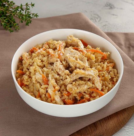 Рис с желтым карри и курицей на кокосовом молоке вес