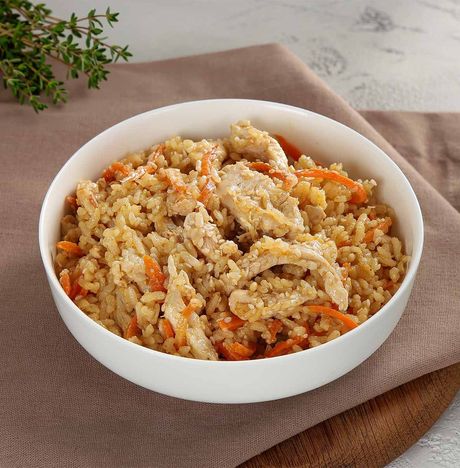 Рис с желтым карри и курицей на кокосовом молоке вес