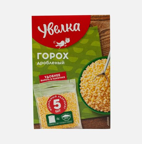 Горох Увелка дробленый к/к 5*80г