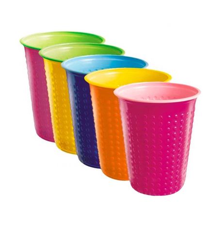 Стакан Буффет Bicolor 0,2л ПС 6шт/уп в ассортименте