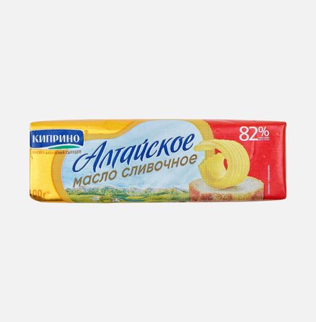 Масло Киприно Алтайское сливочное 82% фольга 100г