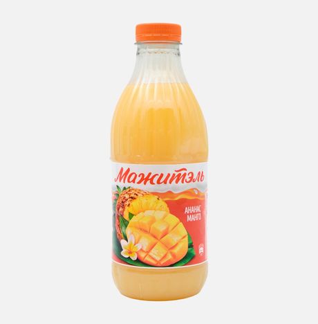 Напиток Мажитэль сывороточный с соком J-7 Ананас/Манго пл/б 950г