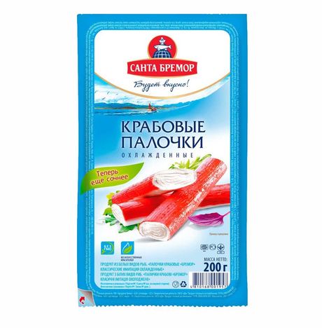 Крабовые палочки Санта Бремор Классические имитация охл 200г