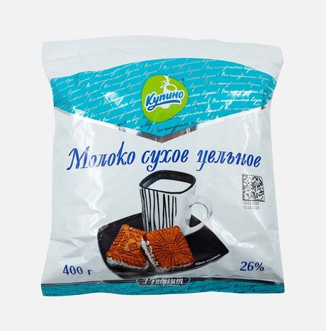 Молоко сухое Купино цельное 26% пл/пак 400г