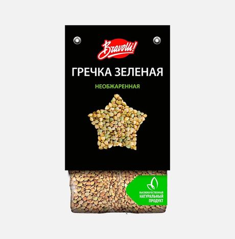 Греча зеленая Браволли 350г 