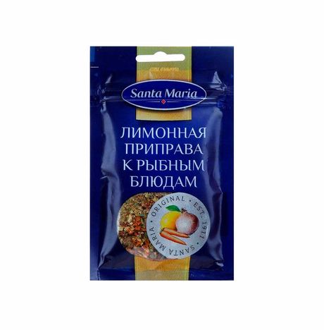 Приправа Санта Мария Лимонная к рыбным блюдам пл/пак 23г