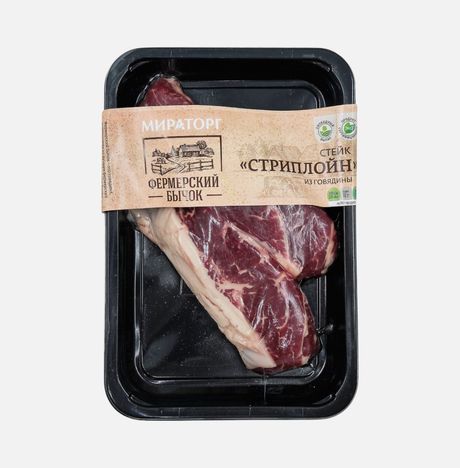 Стейк Мираторг Стриплойн из говядины охл в/у 500г