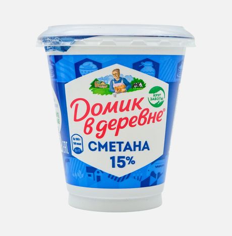 Сметана Домик в деревне 15% пл/ст 300г