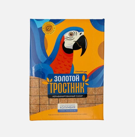 Сахар Золотой тростник тростниковый нерафинированный в кубиках к/к 400г