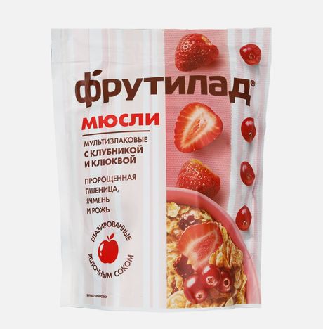 Мюсли Фруктовая Энергия с пророщен пшеницей и ягодами к/к 310г