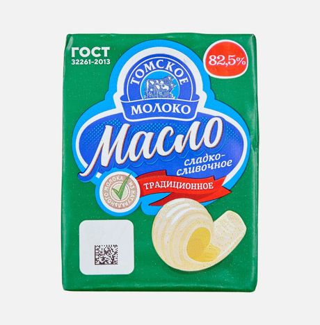 Масло Томск молоко Традицион сладко-слив/несол 82.5% фольга 180г