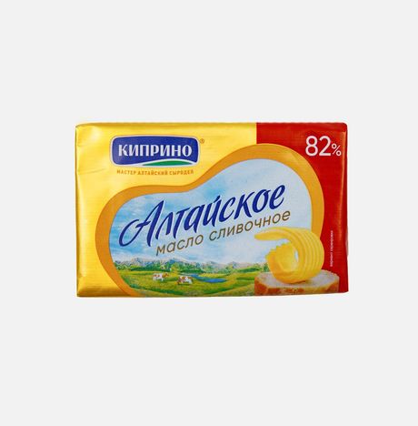 Масло Киприно Алтайское сливочное 82% фольга 180г